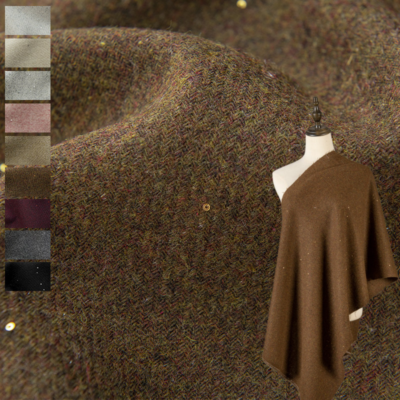Sewing Tweed Fabric - Tela de tweed con lentejuelas de