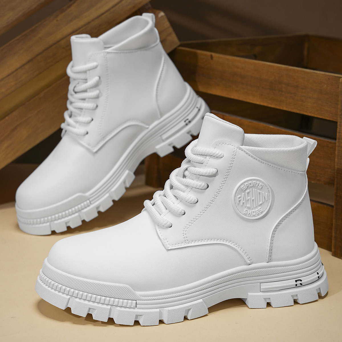 Sewing Cloth - Botas de moto blancas a la