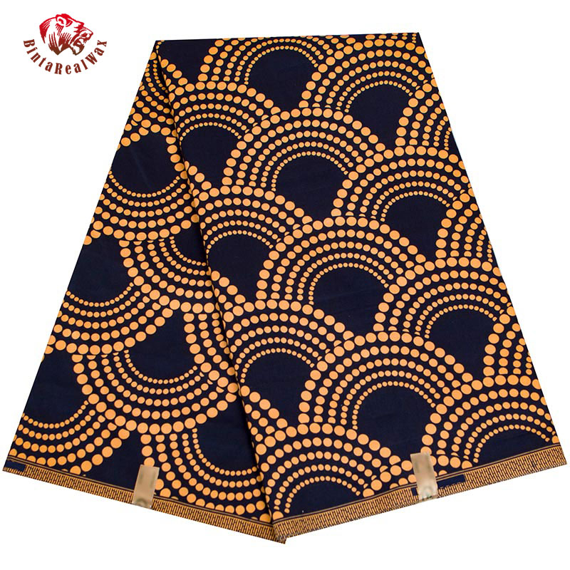Sewing Batik Fabric - BintaRealWax-patrón de abanico de tela africana,
