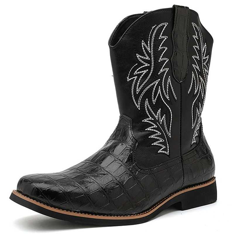 Sewing Embroidery Fabric - Botas Vaqueras Retro de Punta Ancha