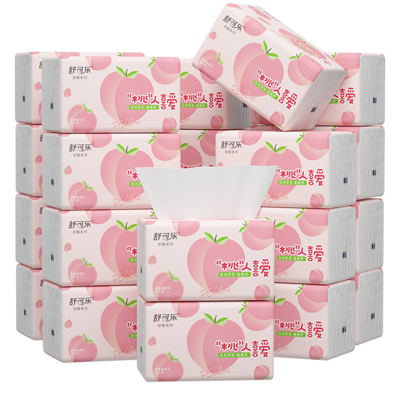 Pattern Tissue Paper - Pañuelos faciales con diseño de melocotón,