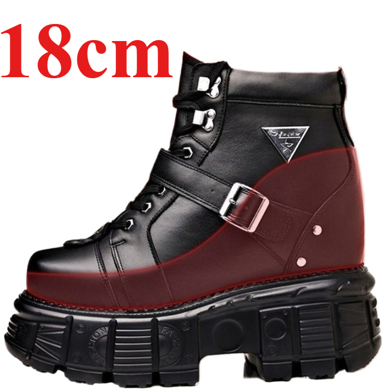 Sewing Cloth - Botas de Motocicleta de Cuero Genuino