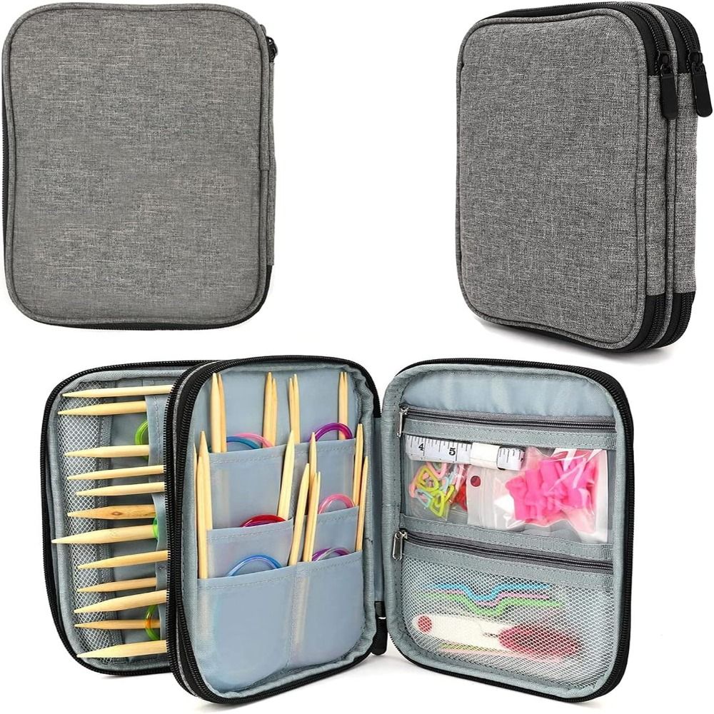 Sewing Tas - Estuche portátil para agujas de tejer,