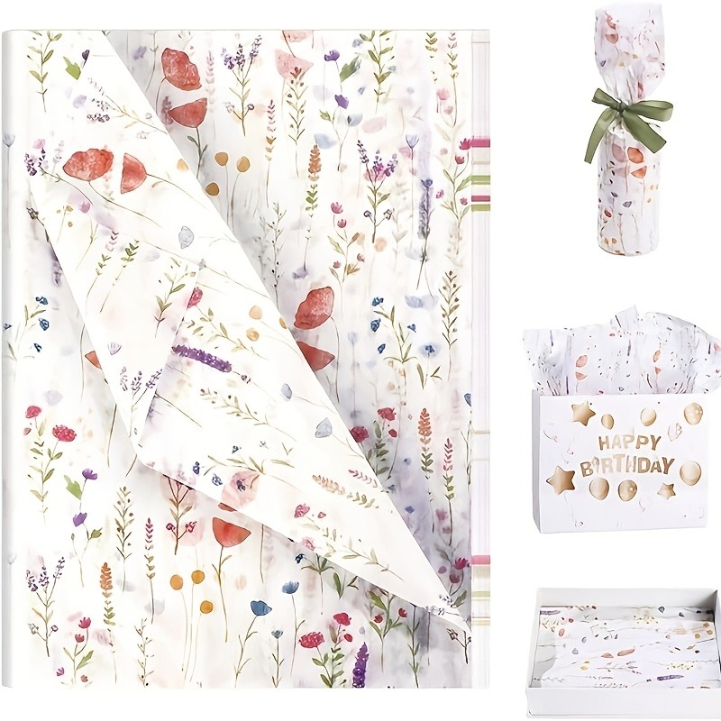 Pattern Tissue Paper - 20 Hojas de Papel de Regalo