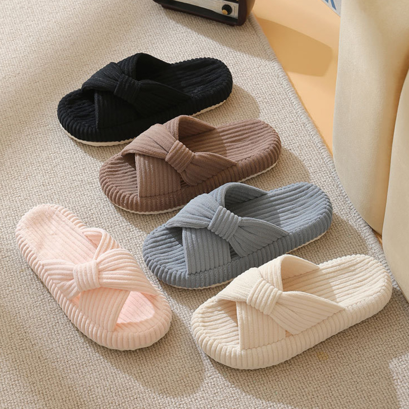Sewing Cloth - Zapatillas de casa con correas cruzadas
