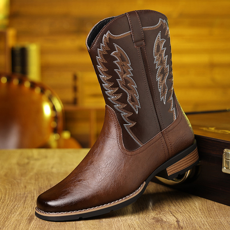 Botas de vaquero occidentales  - Sewing Embroidery Fabric reseña y precio