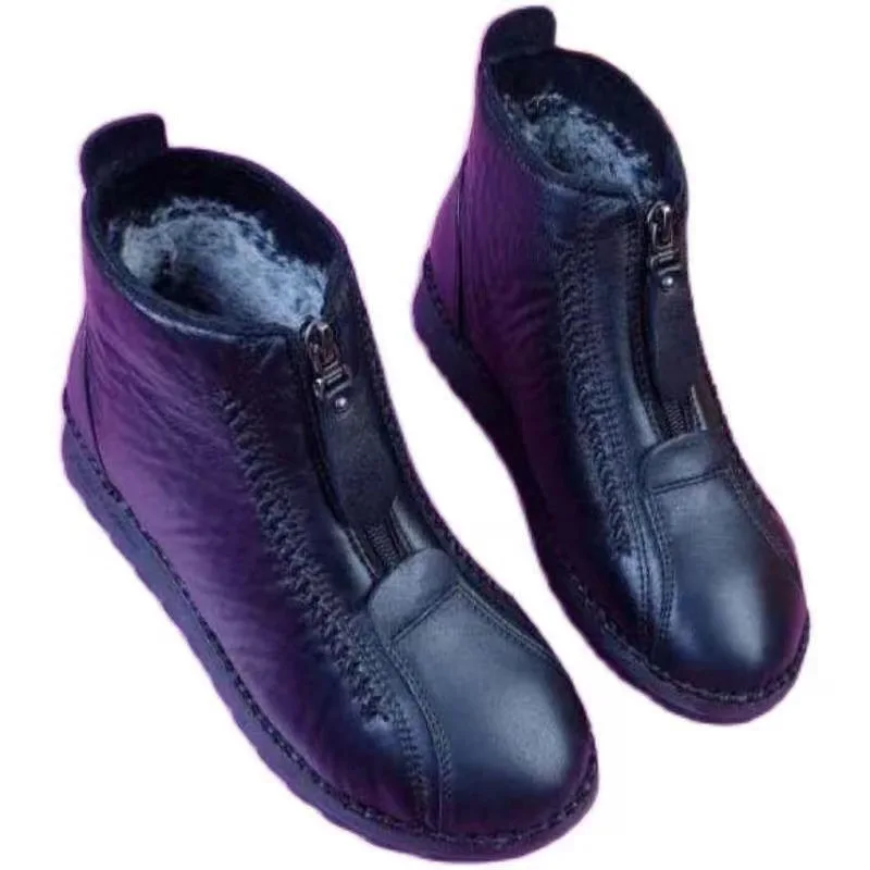 Botines cálidos antideslizante - Sewing Front Zipper reseña y precio
