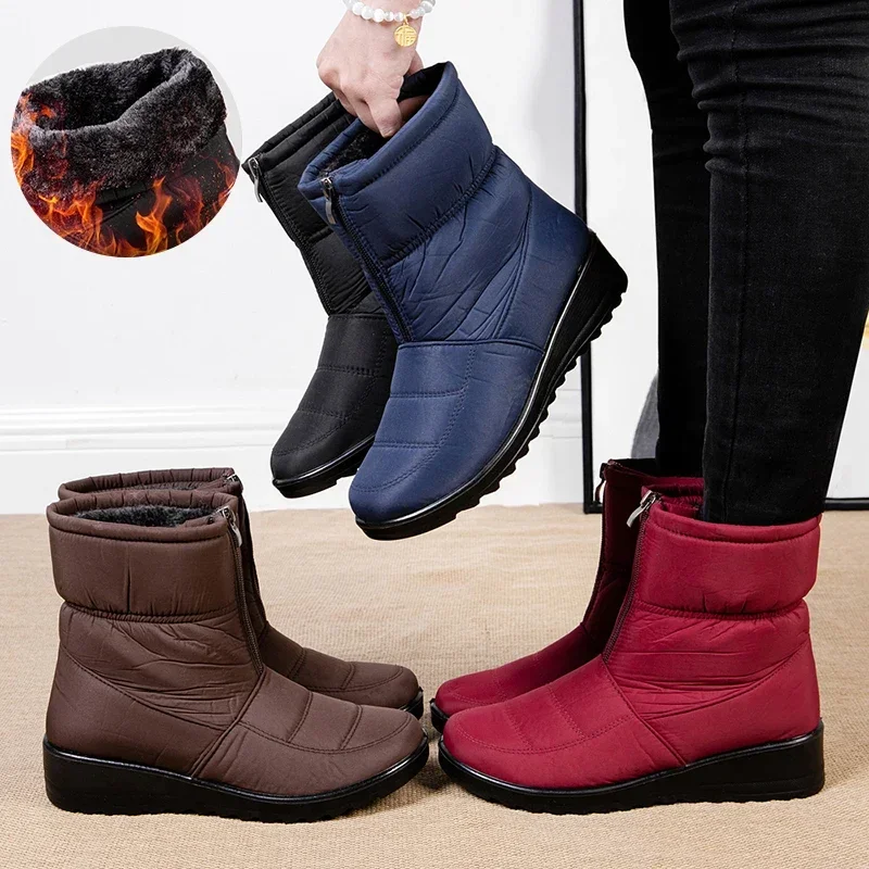Botas de nieve antideslizantes - Sewing Front Zipper reseña y precio