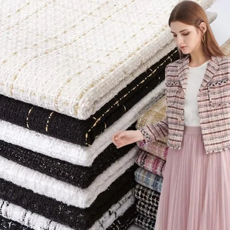 Tela pequeña de seda dorada de - Sewing Tweed Fabric reseña y precio