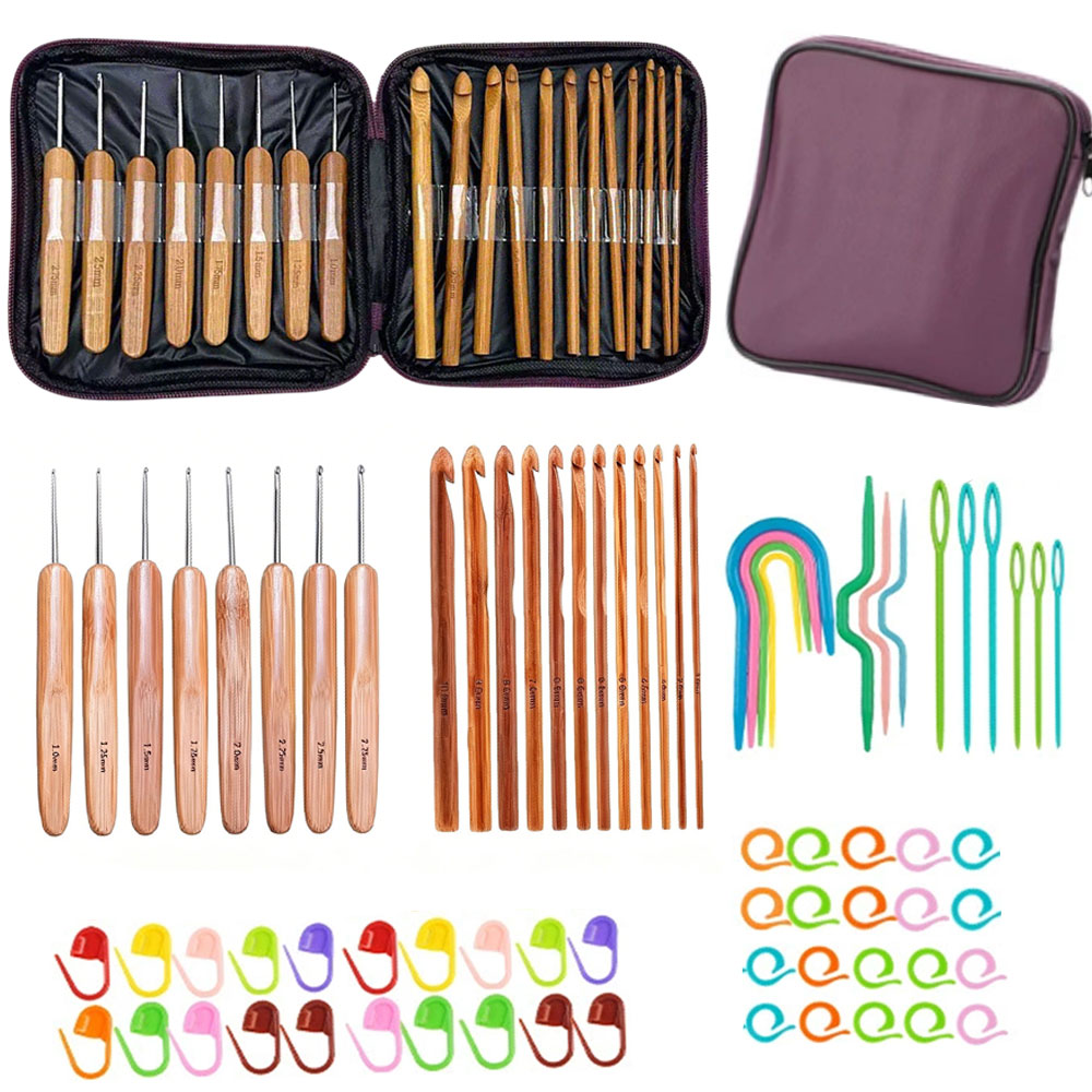Juego de 74 Ganchos de Crochet - Sewing Necessities reseña y precio