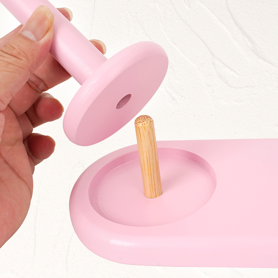 Soporte de hilo de madera de d - Sewing Necessities reseña y precio