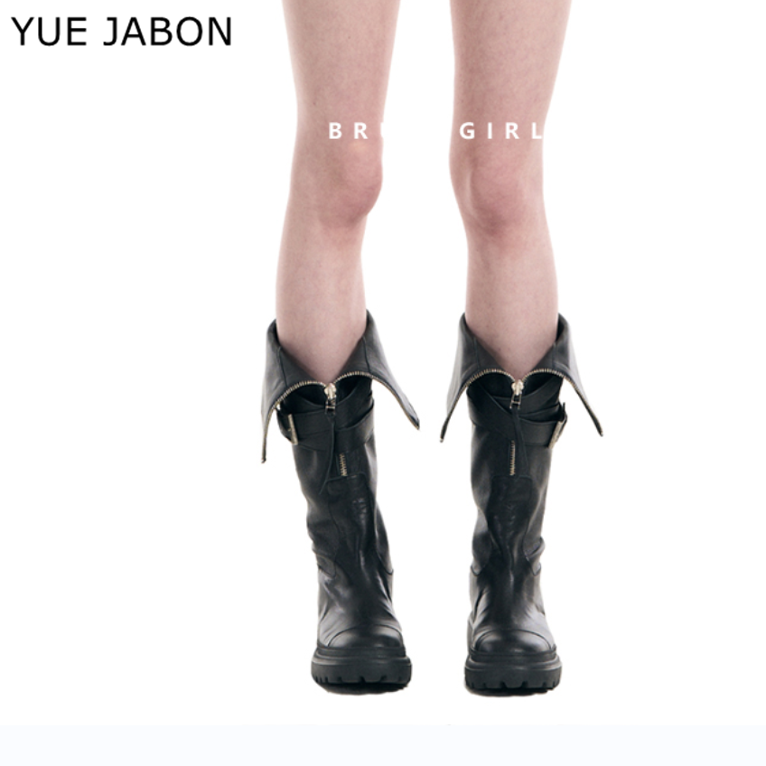 Botas de Mujer de Cuero Genuin - Sewing Front Zipper reseña y precio