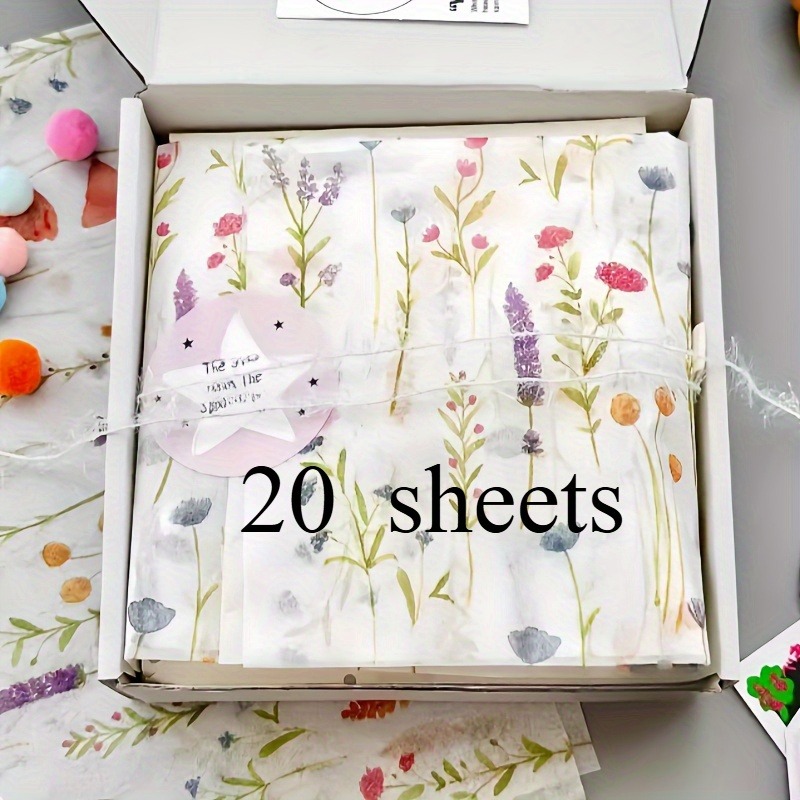 20 Hojas de Papel de Regalo co - Pattern Tissue Paper reseña y precio
